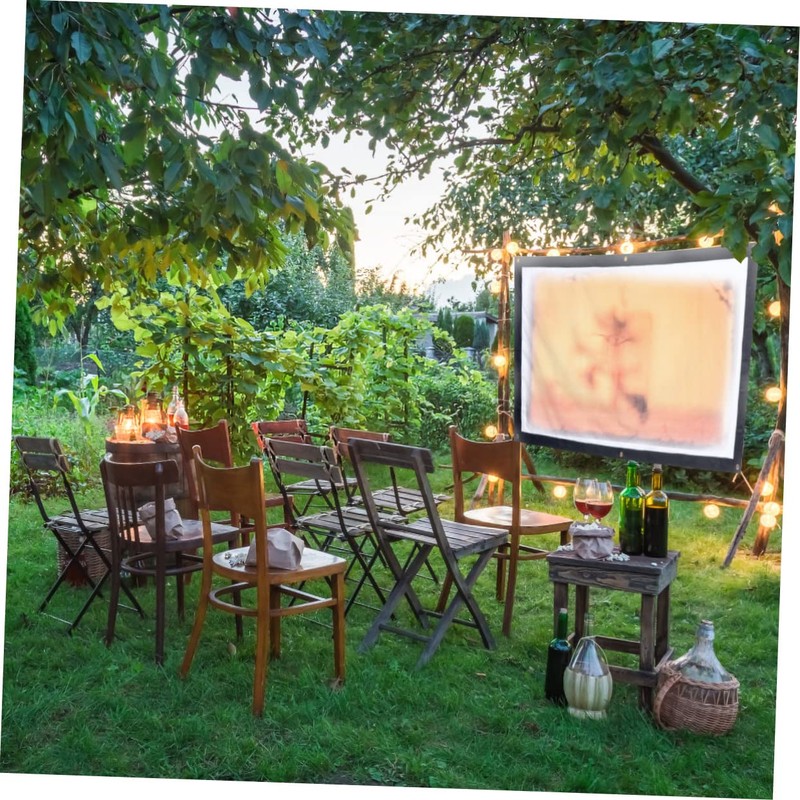 MERRYHAPY 1Pc High Brightness Projector Screen with Easy Installation Design