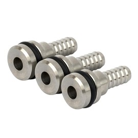 tsingseen life 3pcs Fitting 1/4” SS Hose Barb Straight Product OUT, Syrup Pump (3)