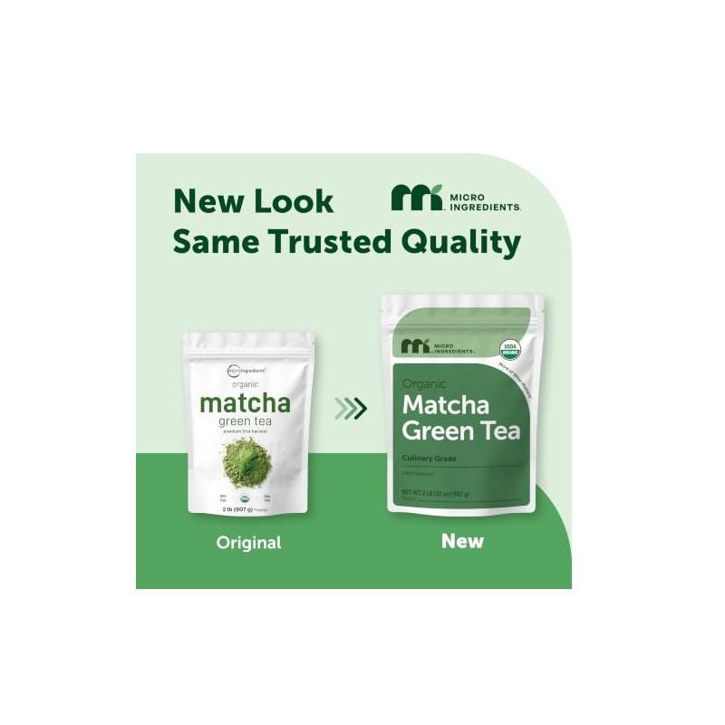 Organic Culinary Grade Matcha Green Tea Powder - 2 lb