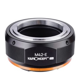 K&F Concept M10105 M42-NEX High Precision Lens Adapter, Secondary Oxidation Adapter Ring, Sony NEX Adapter, Lens Adapter Ring for M42 Lens to Sony NEX E-Mount Camera