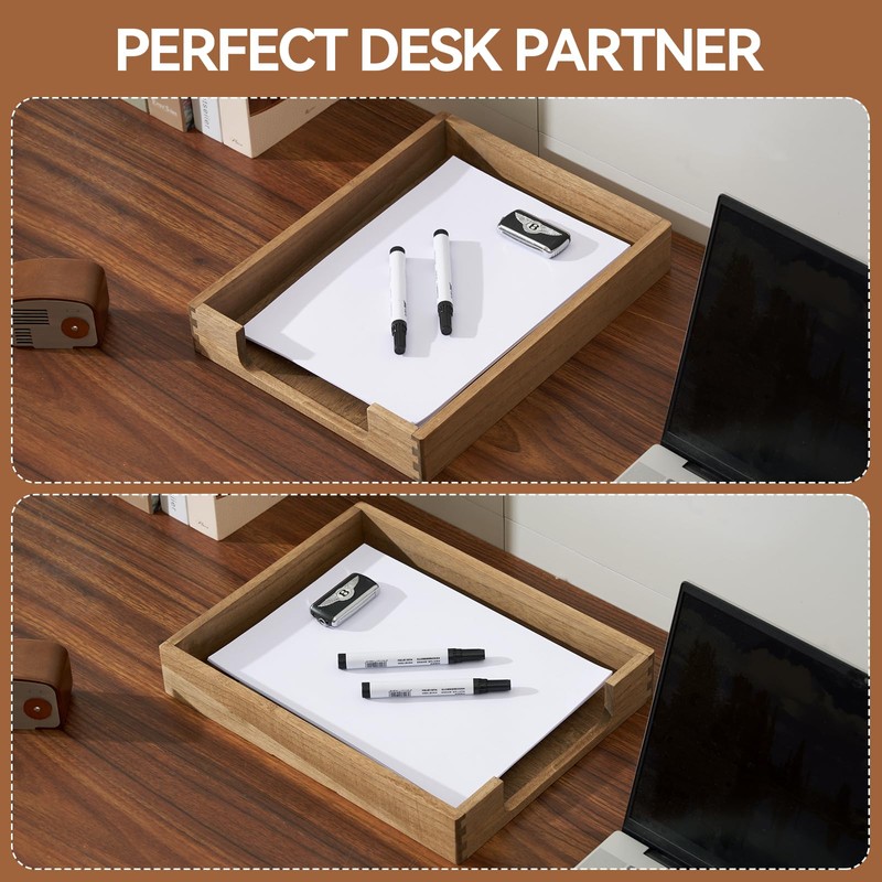 Kirigen Wood Letter-Size Tray Single-Tier(TP-DBR)- Wooden Tones Collection Front-Load Documents