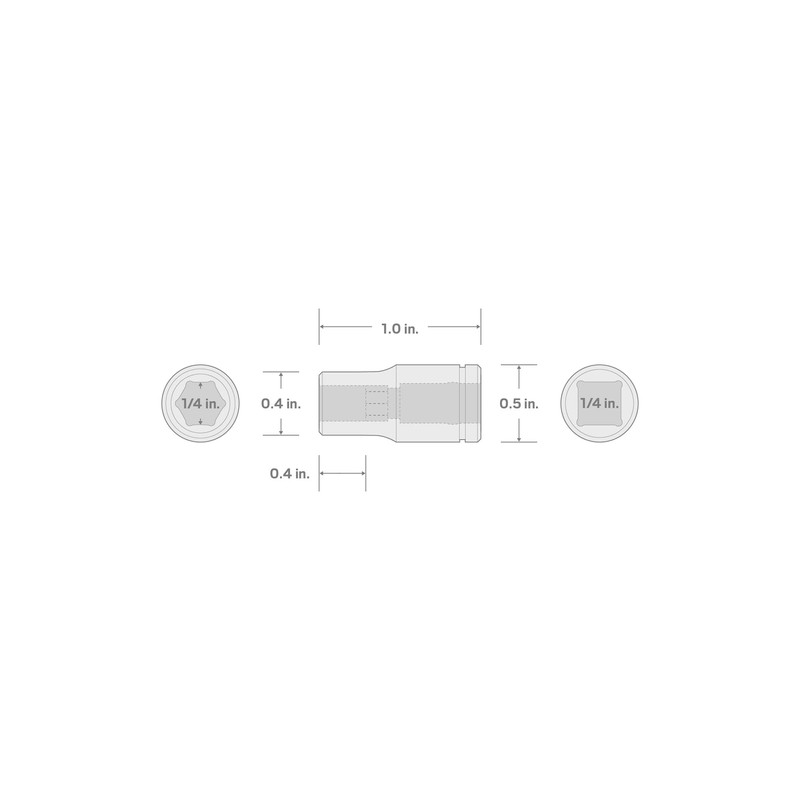 TEKTON 1/4 in. Drive x 1/4 in. Magnetic Hex Bit