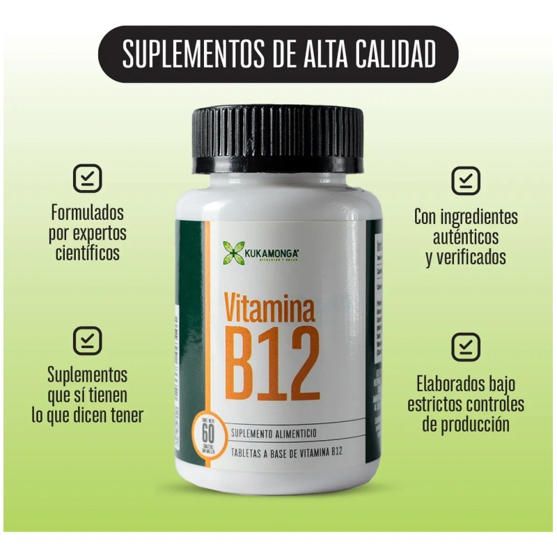 Vitamina B12 - 60 Tabletas Sin Sabor