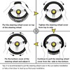 ALEMODR Green Leather Steering Wheel Cover Fiber Strip Car Steering