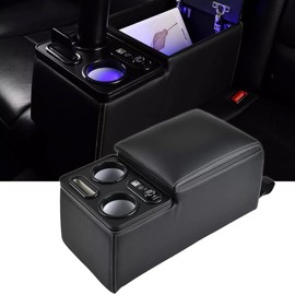 Car Center Console, Universal Rear Bench Seat Console, Back Seat Car Organizer, Automotive Center Console with Cup Holder & Phone Holder, Central Armrest Box