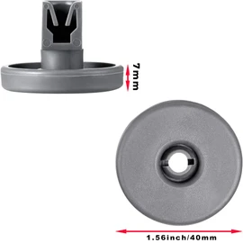 Dishwasher Lower Basket Wheels for Favorit Favcomp 40 mm (Set of 8 Pieces) Zanussi 50269757006 50286965004 50286964007 50269971003