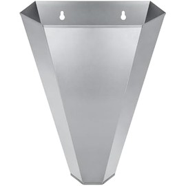 Large-Sized Galvanized Steel Chicken Restraining Cone for Poultry, Suitable for Large Layers, Broilers, Roasters, and Turkeys Up to 14 Pounds - Flat-Back Killing Cone, Easy to Clean
