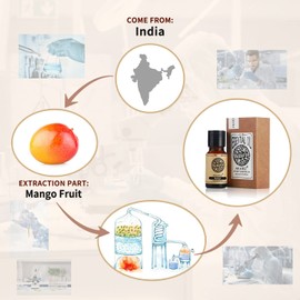 AKARZ Mango Essential Oil Natural Organic Pure Mango Oil for Skin Body Hair Care, Candle,Soap,Making, DIY,Massage Aroma 0.34 Fl Oz (10ml)