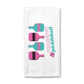 CANARY ROAD Prosecco & Pickleball Kitchen Towel - Vibrant and Absorbent Towel for Cooking and Cleaning | Funny Pickleball Decor | Gift for Pickleball Team