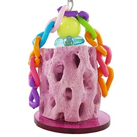 Juguete para masticar dientes de calcio de pájaro, para loro, periquito, cacatúa, conure, jerbo, rata, ratón, cobaya, chinchilla (color al azar)