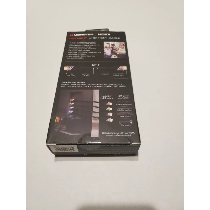 Monster High Speed 4K HDR HDMI Cable with Built-in Red