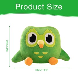 Mineup Cartoon Green Owl Plush Toy, Cartoon Owl Throw Cushion, Soft Owl Stuffed Toy, Cute Animal Plush Doll, Plush Owl Toy for Home Decoration, Children's Birthday Gift