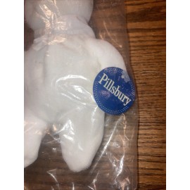 Pillsbury Vintage 1997 Pillsbury Doughboy 8" Mini  Bean Bag Plush Dough Boy Sealed