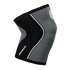 Rehband Knee Support for Weight Training, Knee Support for Cross Fit and Heavy Training, Knee Sleeve Made of 5 mm Neoprene, in Many Colours and Sizes, Unisex, Colour: Steel Grey, Pack of 1, Size: L