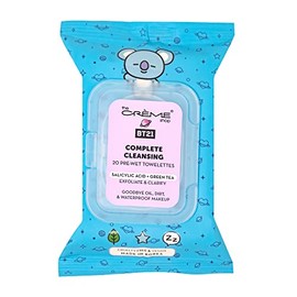 The Crème Shop BT21 KOYA Complete Cleansing Towelettes - Salicylic Acid & Green Tea (20 Pre-Wet Towelettes)