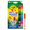 Crayola Pip Squeaks Skinnies Washable Marker Set (16ct), Mini Markers