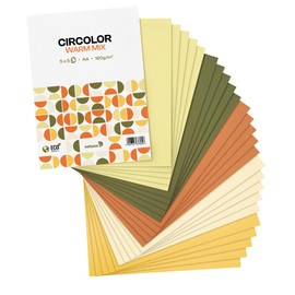 Netuno 25 Sheets of Craft Cardboard, Warm Colours, DIN A4, 210 x 297 mm, 160 g, Circolor Colours, Assorted Colours, Coloured Cardboard, A4, Coloured Paper, Environmentally Printable, Eco Cardboard