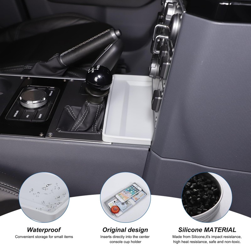 Tumukiw Gear Shift Center Console Front Tray Organizer Compatible with