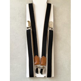 Haoa Suspenders, 0.8 inch (20 mm) Wide, I, Stand-alone Type, Rose, 2 Types, Front and Rear 2 Way, Men's, Women's, Clips, Leather Suspenders, Adjustable Length, Men's, Women's, Slim, Casual, Business,