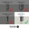 ElekTek Brushed Antique Brass E27 Slatted Socket with Lampshade Ring,