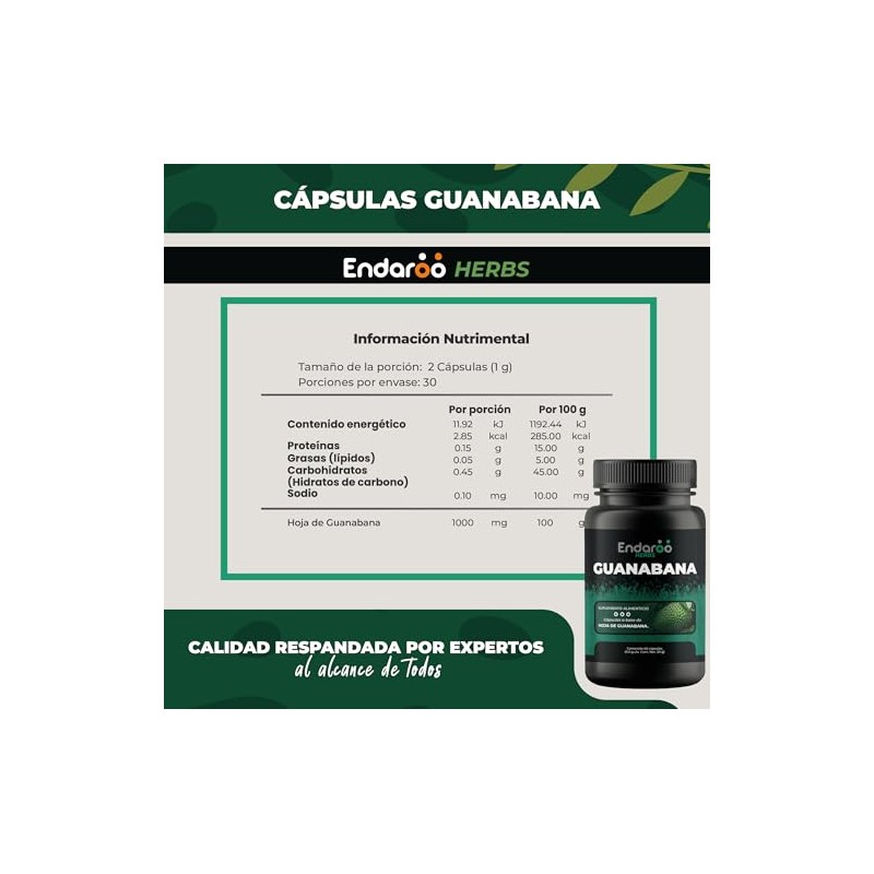 Guanábana Suplemento Alimenticio Origen Natural Apoyo Antioxidante Bienestar Integral Salud