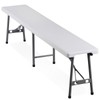 SEGAWE 6FT Plastic Folding Bench Portable Bench Indoor Outdoor for