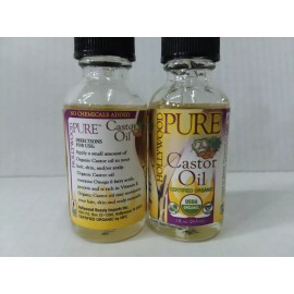 Hollywood Beauty 2 Pack! Hollywood Beauty Certified Organic Pure Castor Oil, 1oz, Hair & Skin Oil
