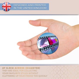 Destination Vinyl ltd Magnet for Refrigerator, Fridge - Science Film Reel Camera Fun for Office, Cabinet and Whiteboard, Magnetic Stickers, 3665