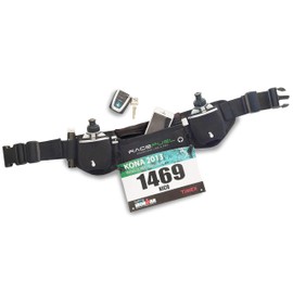 RACEFUEL Laufgürtel Trinkgürtel Gürteltasche Inclusive 2X 200ml Trinkflaschen, wasserdicht, mit Fach für Handy, ideal für Triathlon, Laufen, Fahrradfahren (schwarz)