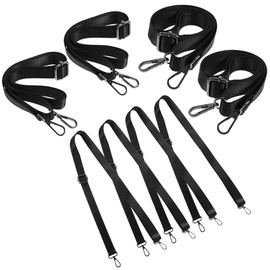 FUNNTY 8 Pcs of Adjustable Elastic Horse Blanket Leg Strap, Horse Blanket and Metal Double Rotating Buckle, Elastic Horse Blanket Leg Strap Abdomen Replacement, Used for Fixing Horse Blanket in Winter