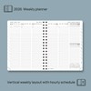 POPRUN Calendar 2026 Weekly Planner 22 x 16.5 cm, 17-Month