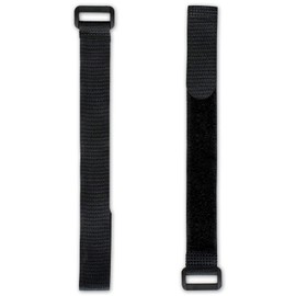 FrogJim Black Velcro Cable Ties with Buckle, Re-Usable Velcro Strap, 20 mm Wide Nylon with Re-Closable Zip Bag