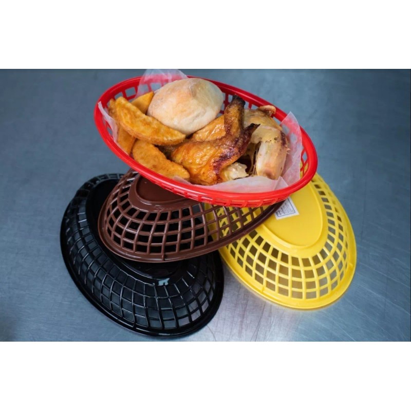 Dilitools Canasta Plástica 23.5 Cm Comida Rápida Botana 10 Piezas