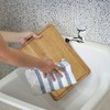 Sango Acacia Cutting Board Set with Juice Grooves and Stand,