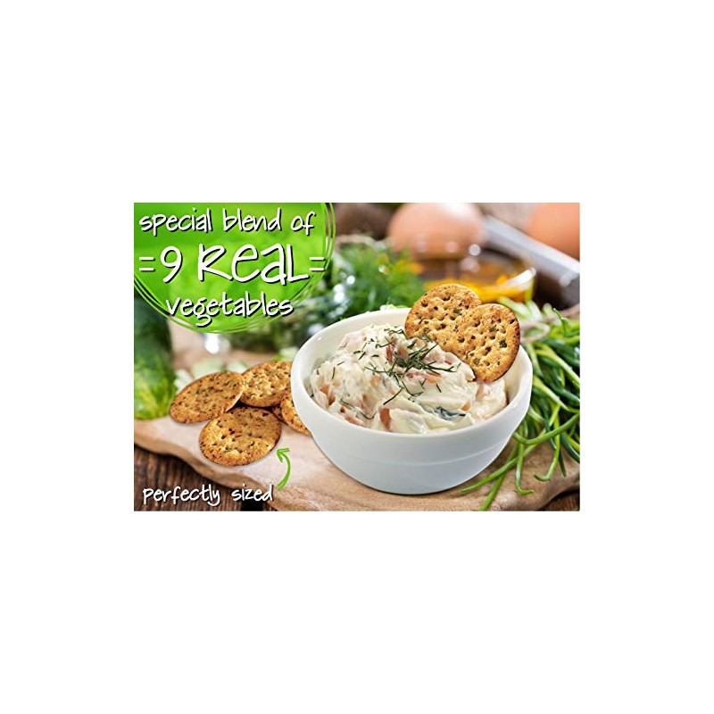 Dare Breton Minis Crackers, Garden Vegetable, 8-Ounce Packages (Pack of