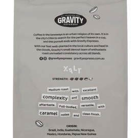 Gravity Espresso One Third Kilo roasted beans (335g) (Xalt)