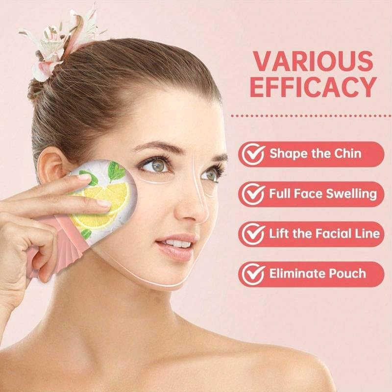 Juego de compresión facial de tres piezas con rodillo de