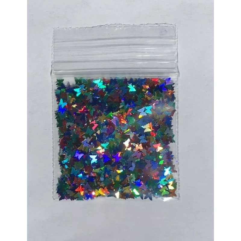 the glitters world Solvent Resistant BUTTERFLY shape Glitter (Rainbow B)