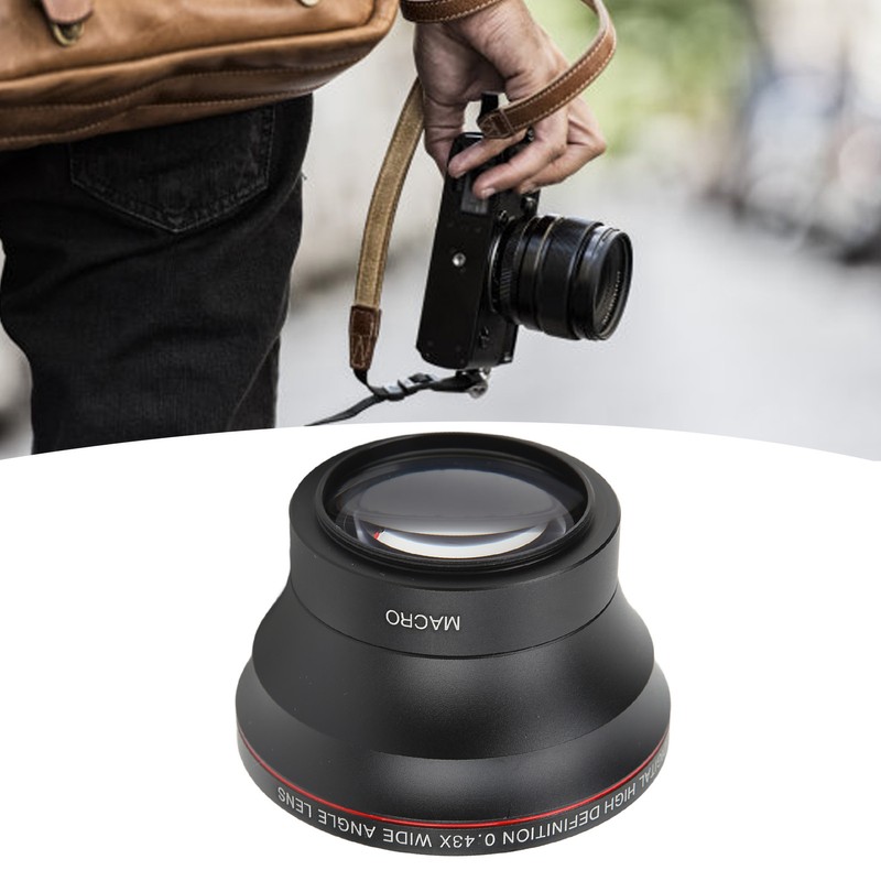 52mm 0.43X Wide Angle Lens Optical Glass Camera Lens with