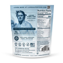 Laird Superfood Non-Dairy Protein Creamer, Sweet & Creamy + Adaptogens, Superfood Creamer with Functional Mushrooms, 12g Protein Per Serving, 8oz Bag