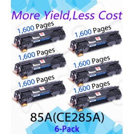 Compatible CE285A Toner Cartridge 85A Used for HP P1100 P1102W Pro M1132 M1210 M1212nf M1214nfh M1217nfw M1219nf Printer (6-Pack Set), Sold by EasyPrint