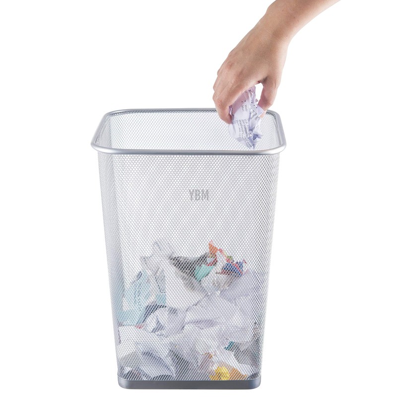 YBM HOME Mesh Wastebasket Trash Can for Home and Office