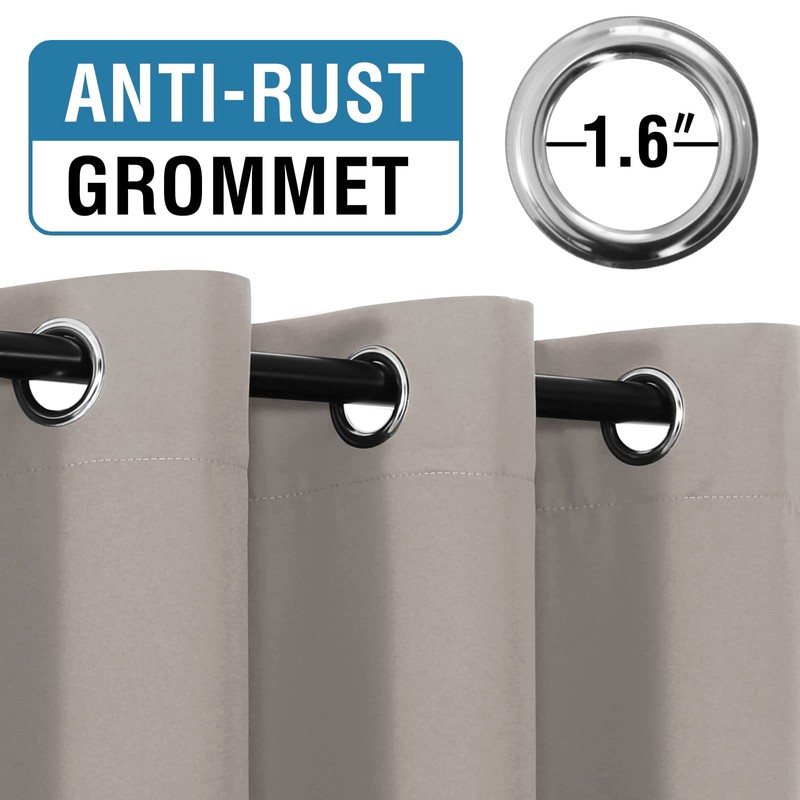 H.VERSAILTEX 100% Blackout Curtains Thermal Insulated Grommet Curtains for Living