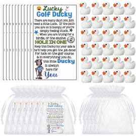Blueweenly 72 Pcs Golf Party Favors Lucky Ducks with Card and Bag