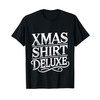 XMAS Deluxe White Christmas Top Luxury Funny Ugly T-Shirt, black