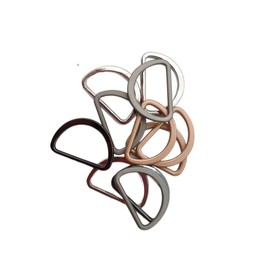 12 Pack Heavy Duty Flat Metal D Rings Buckle, Thicker 1 Inch D Shape Rings for DIY Sewing, Purse, Keychains, Bag Belt, Crafts Leathercraft (4 Colors)