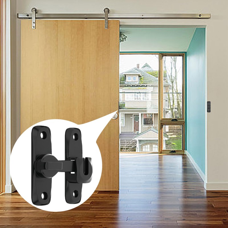 PASDUCHAS 2 PCS Thickened 90/180 Degree Sliding Barn Door Lock,