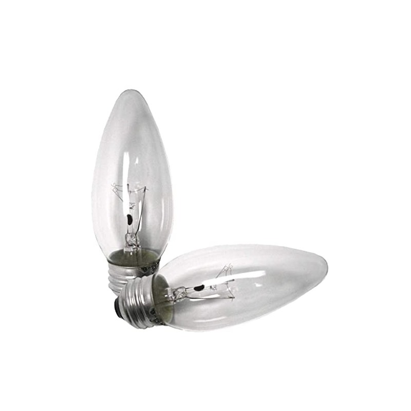 GE 22756 25-Watt 170-Lumen Decorative B13 Incandescent Light Bulb, Crystal