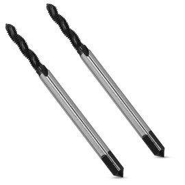 Hordion 2pcs M2.5 x 0.45 Spiral Point Thread Tap H2 Tolerance, High Speed Steel Metric Screw Tap Tapping Bit for Thread Repair