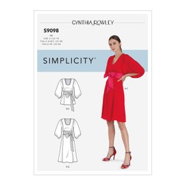 Simplicity Sewing Pattern R10507/S9098 - Misses Dress and Top with Tie Belt by Cynthia Rowley Sizes: 16-18-18